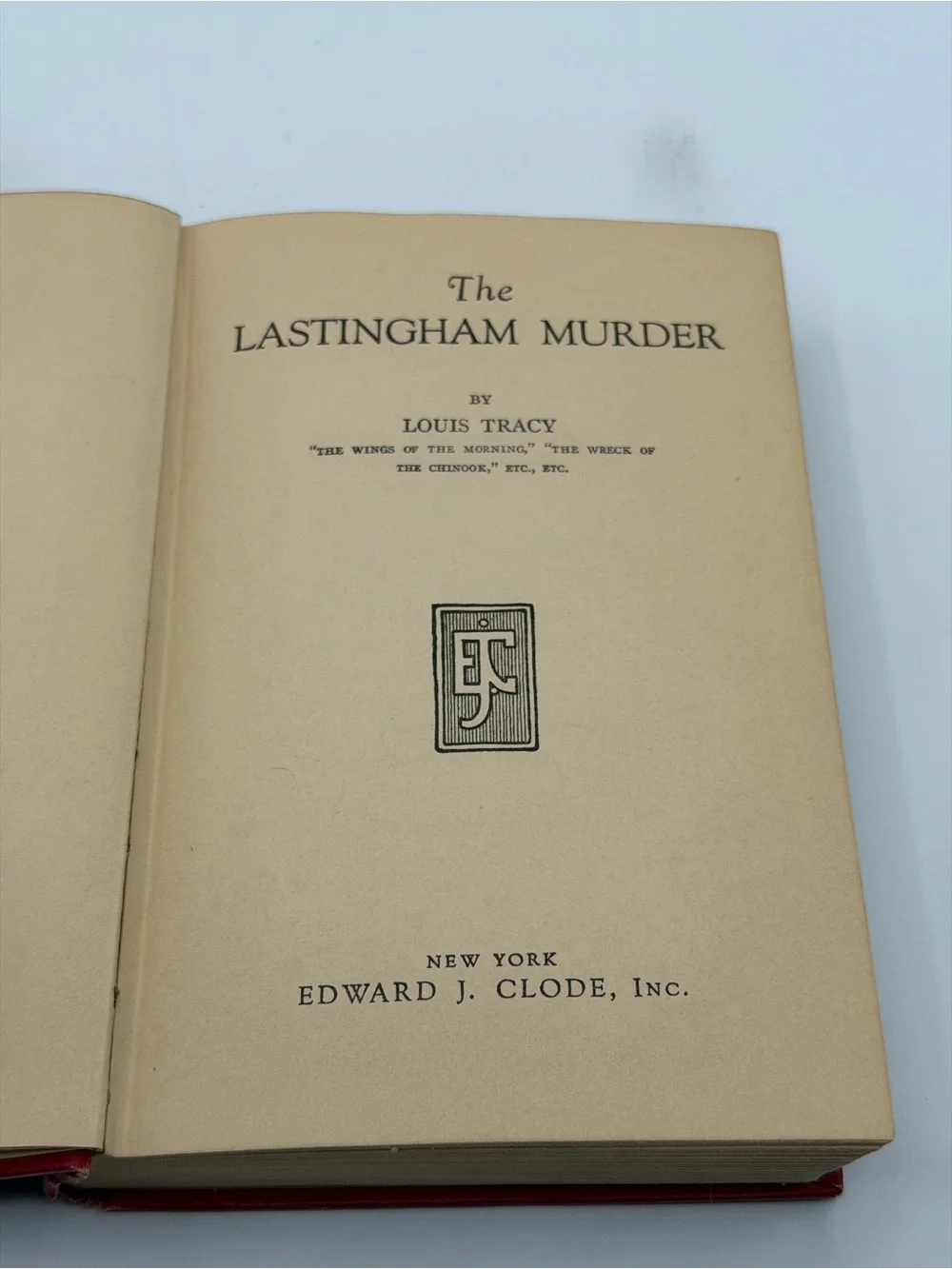 The Lastingham Murder by Louis Tracy (Hardcover Book, 1929) First Edition Book